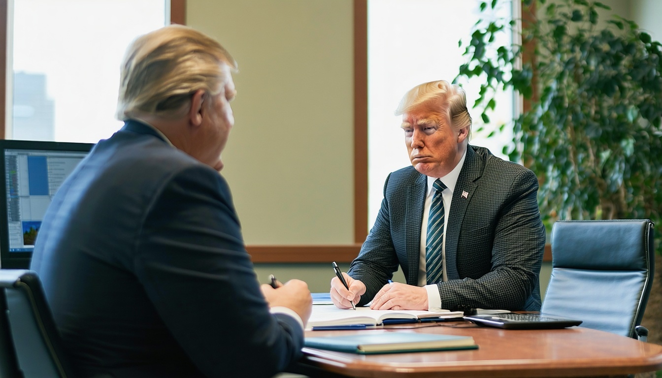 Veteran consulting with advisor